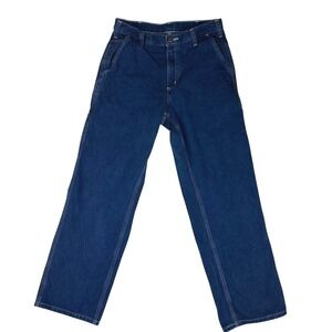 Carhartt Men's Dungaree Fit Carpenter Jeans Blue Workwear Utility 30x30